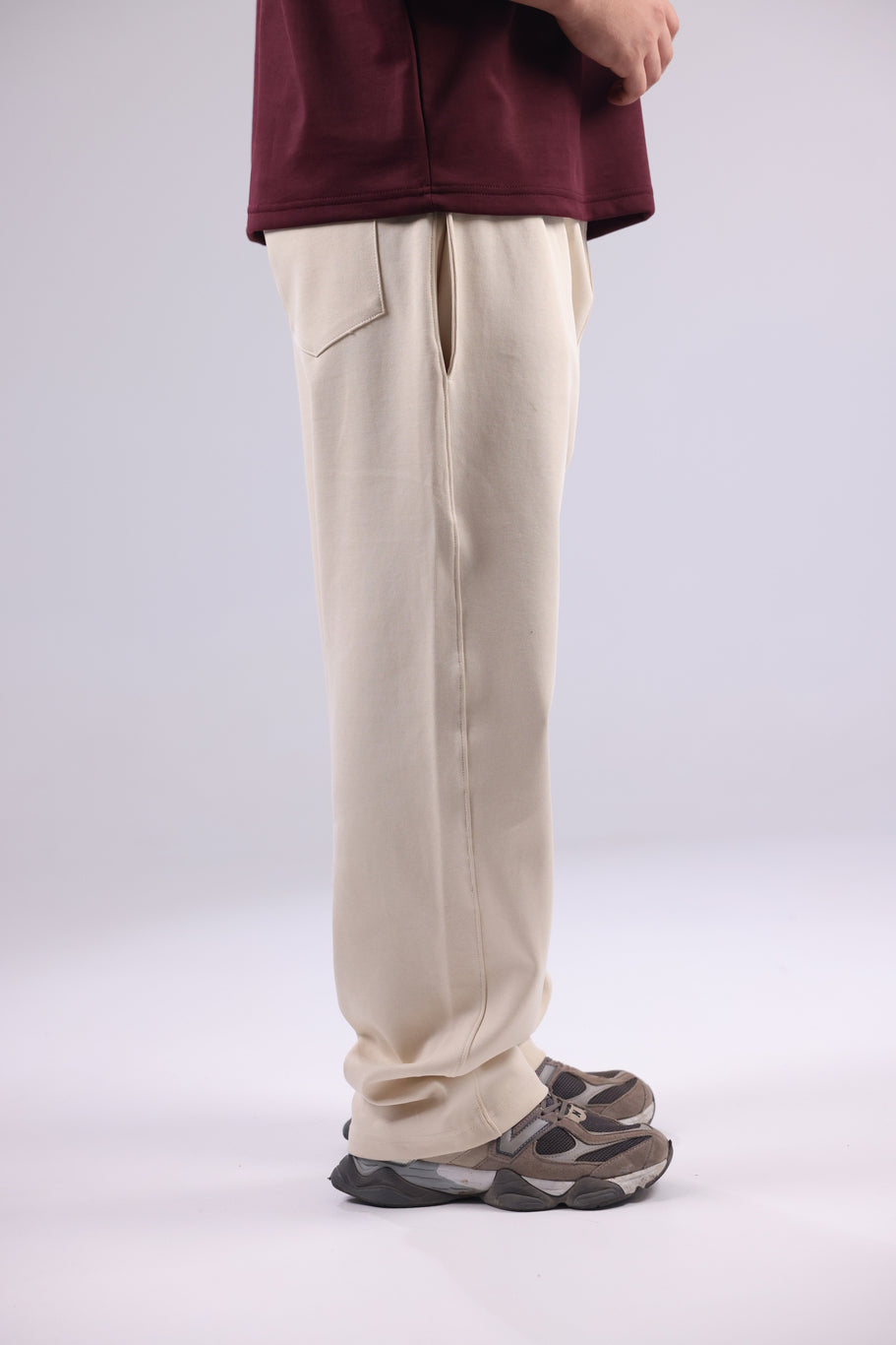 Beige Men Trouser