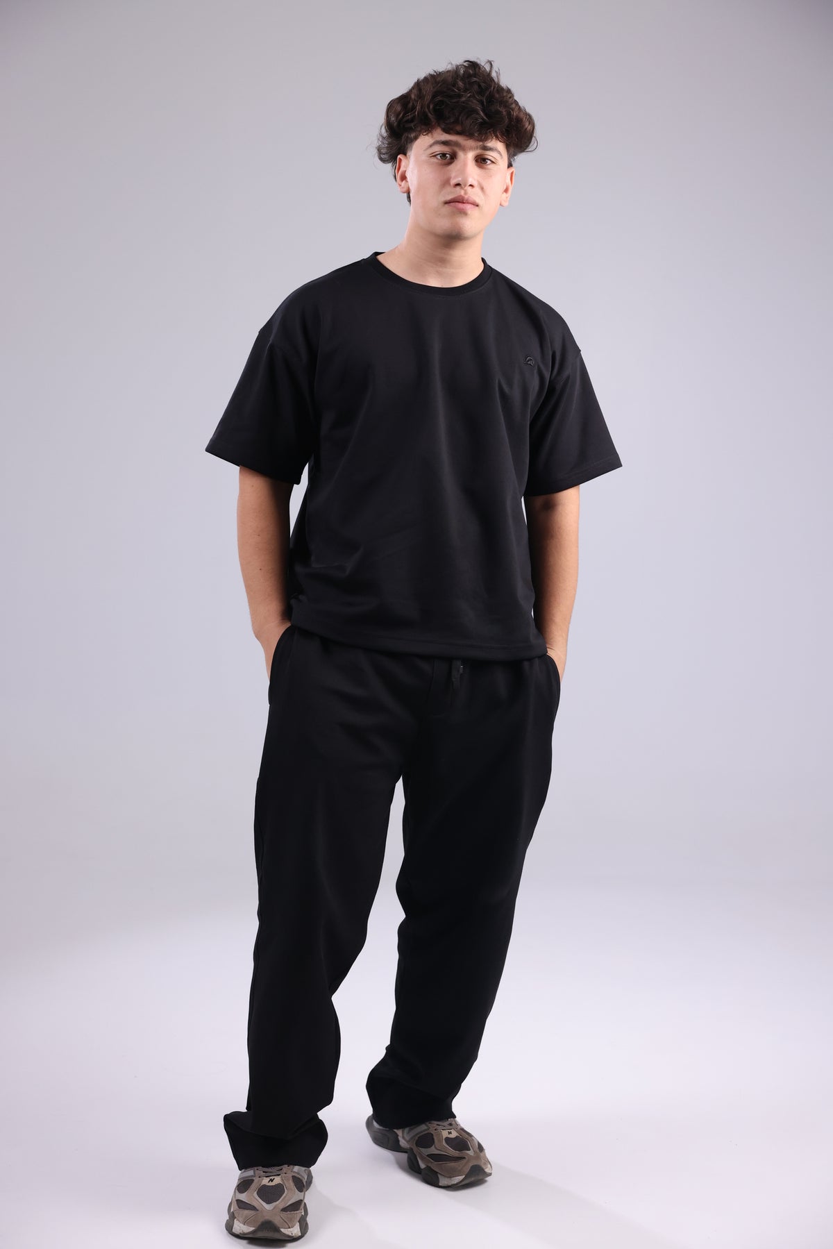 Black Printed Men Tee