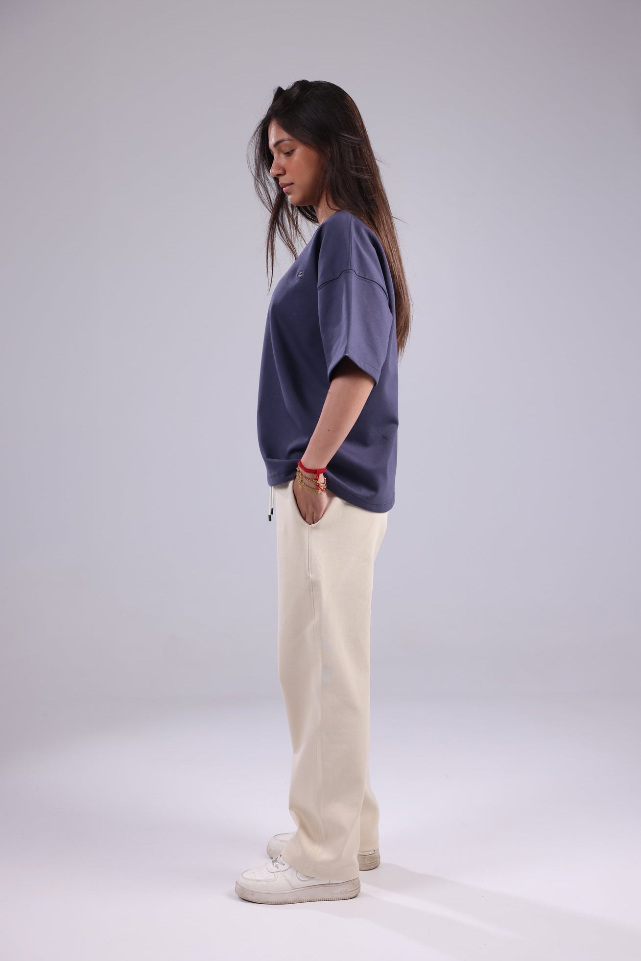 Steel Gray Basic Women Tee