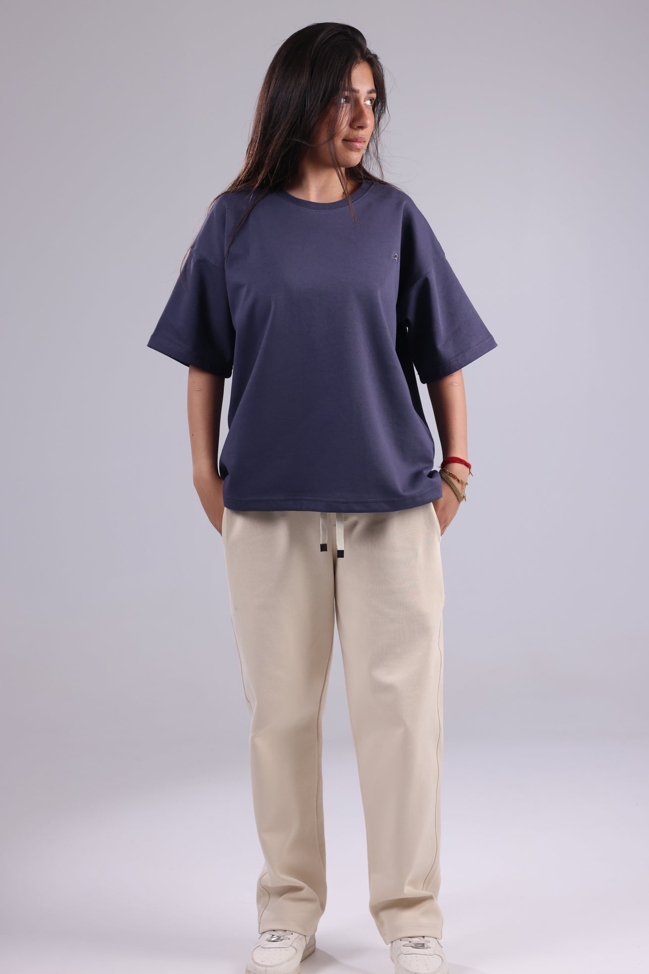 Steel Gray Basic Women Tee