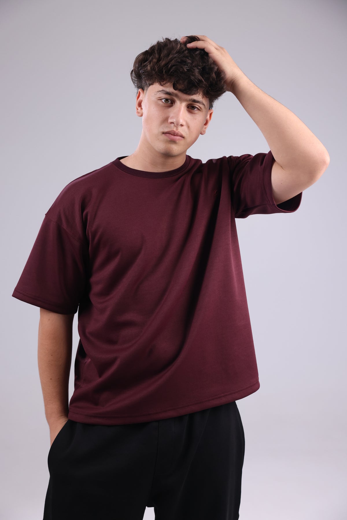 Burgundy Basic Men Tee