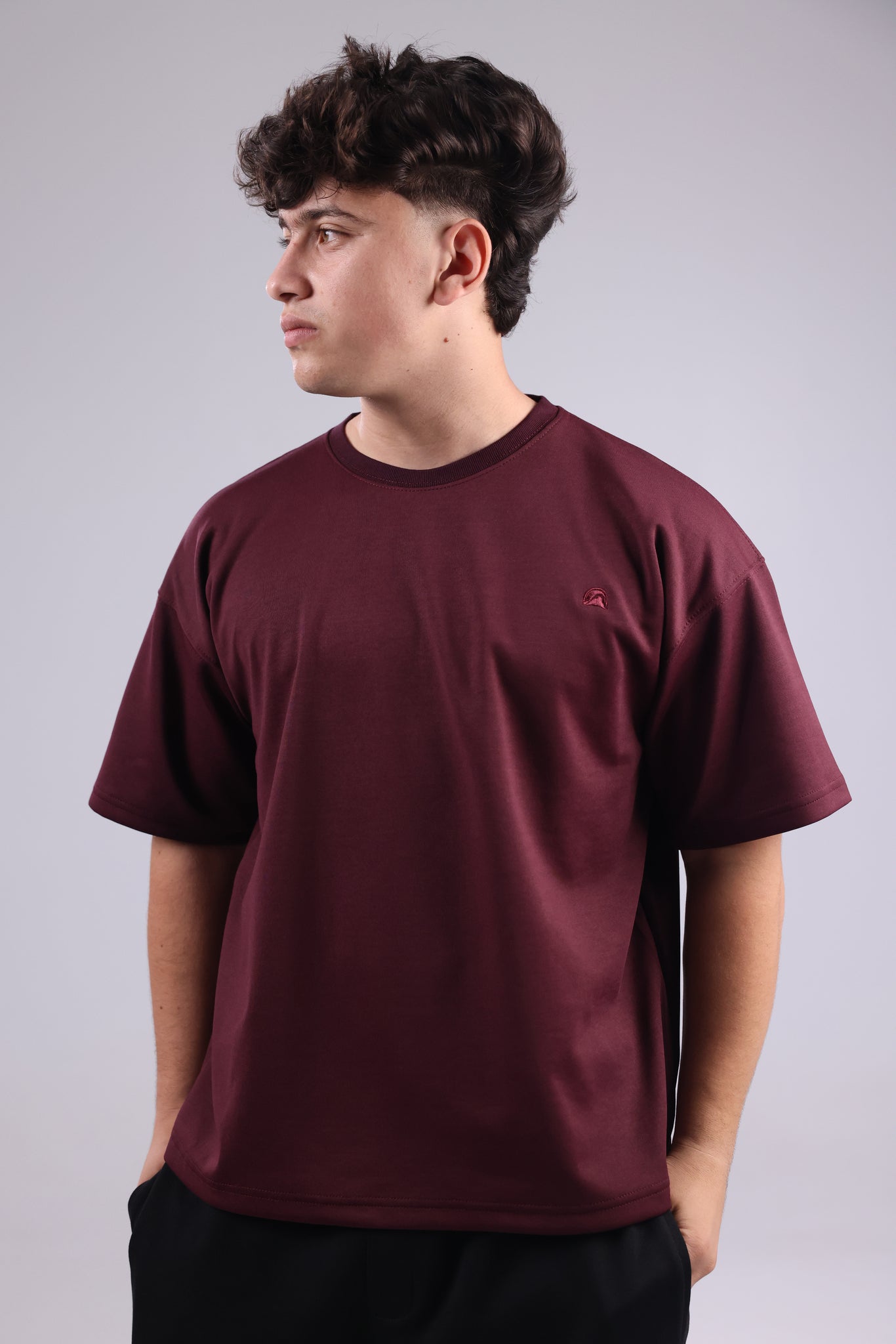 Burgundy Basic Men Tee