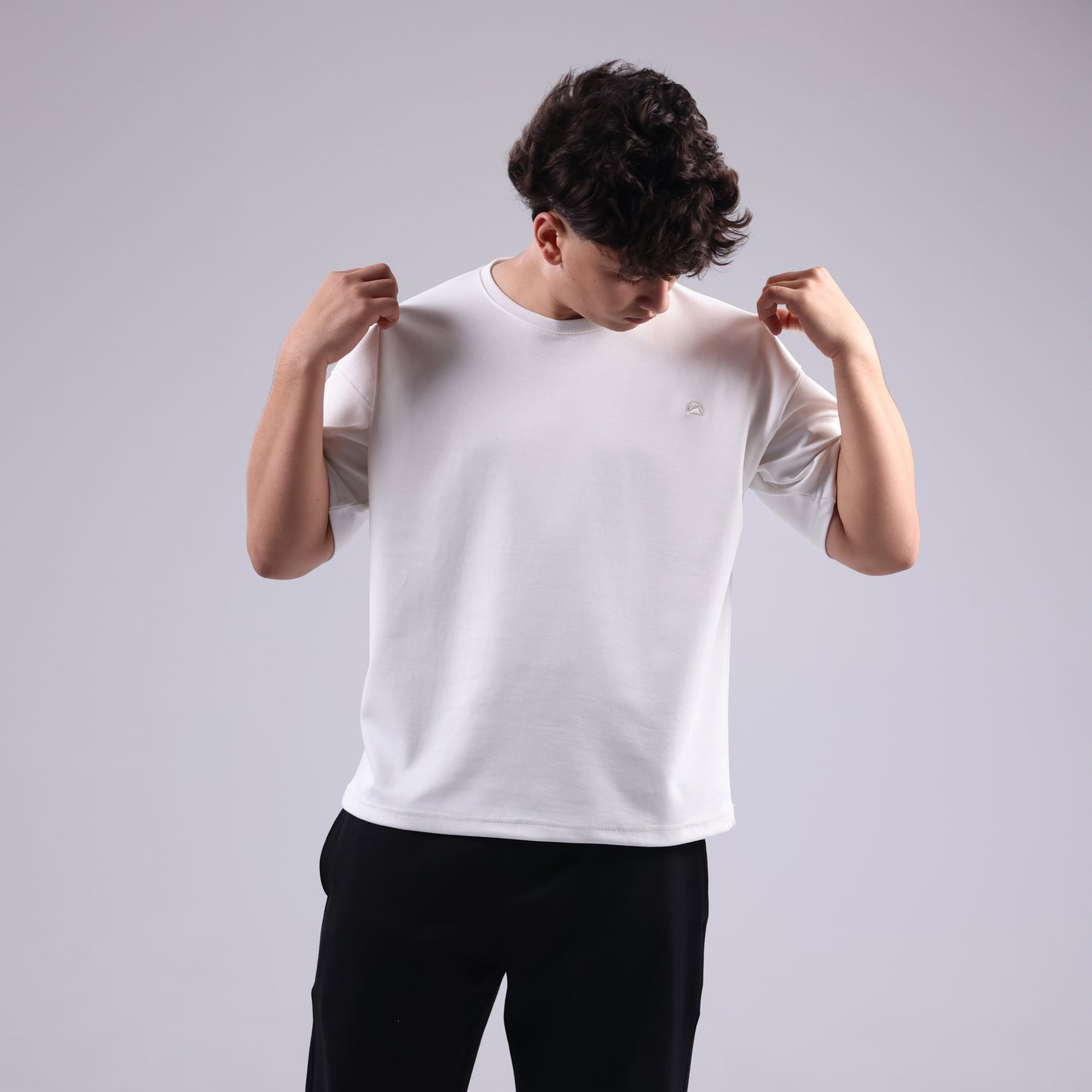 White Basic Men Tee