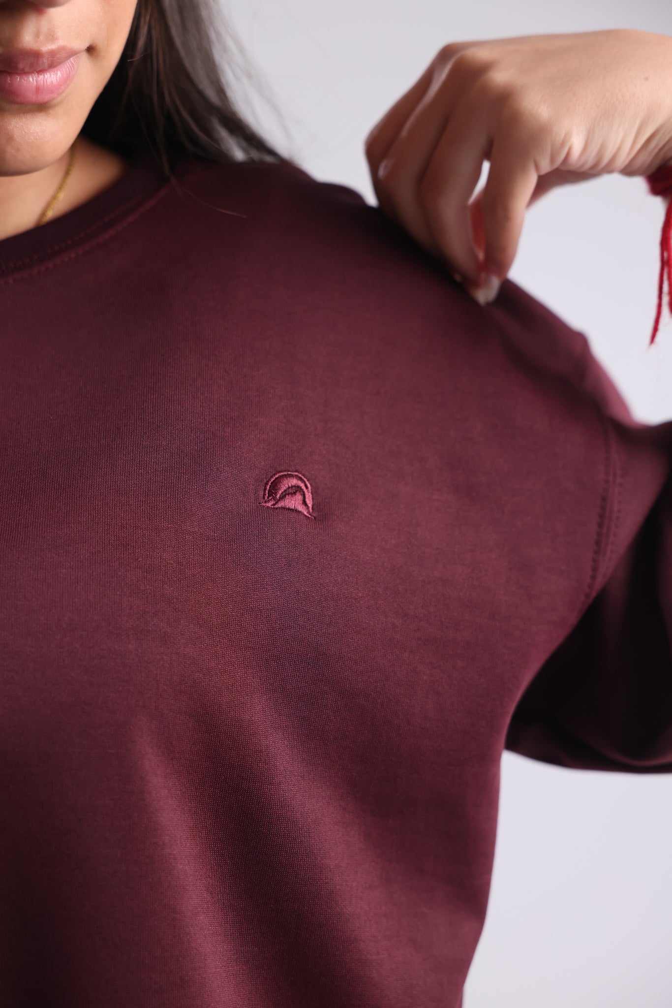 Burgundy Printed Women Tee