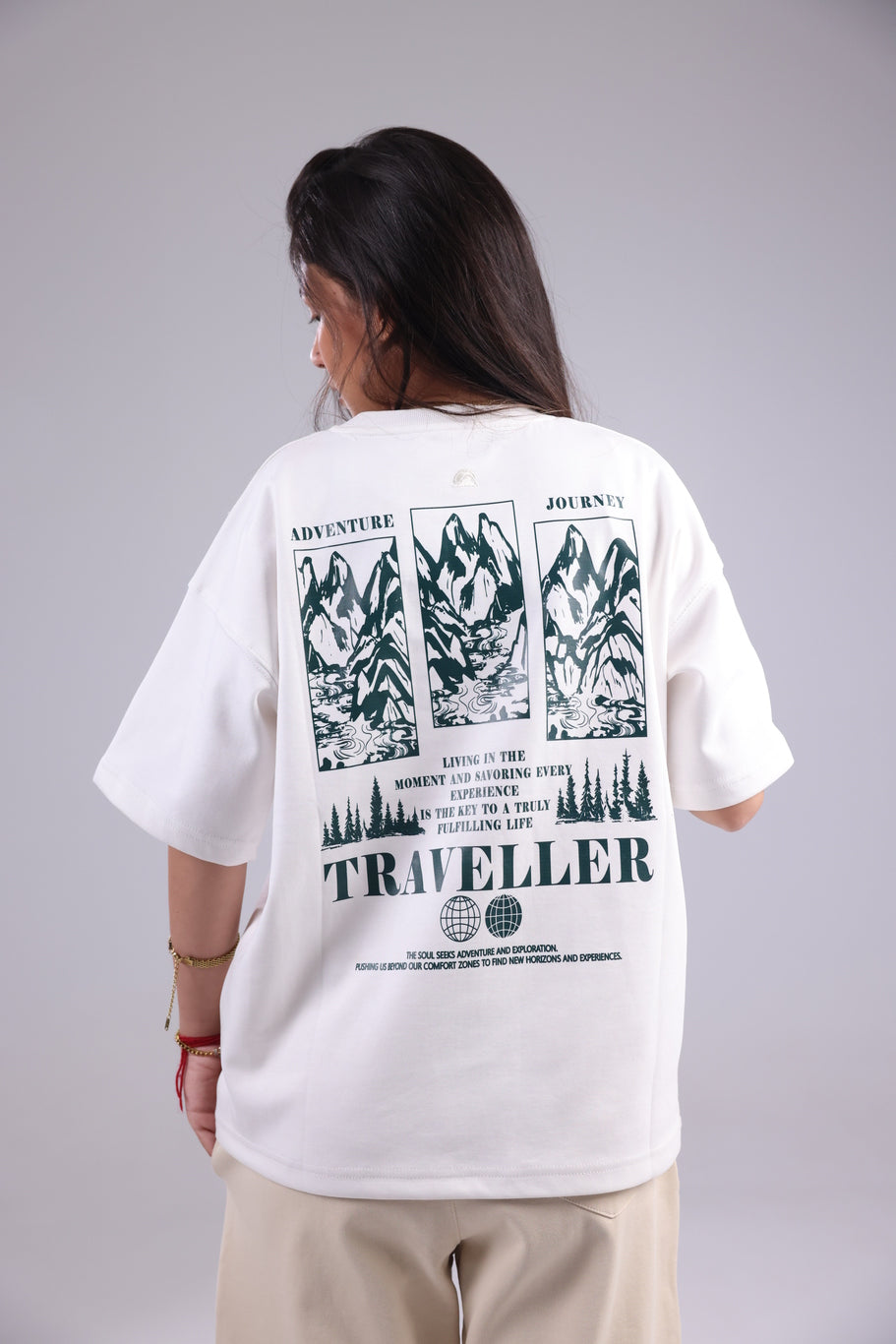 White Printed Women Tee