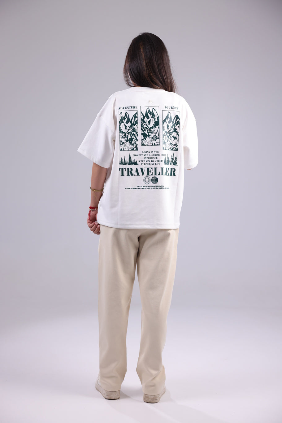 White Printed Women Tee